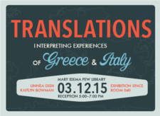 Translations: Interpreting Experiences of Greece and Italy
